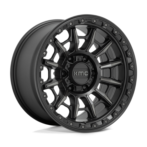 KMC KM547 Carnage 17x9 Satin Black with Gray Tint Wheel for 5x127 Bolt Pattern