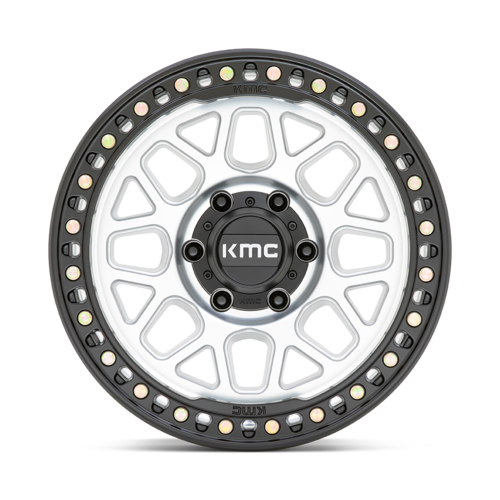 KMC GRS 17x9 Inch Off-Road Wheel with Satin Black Lip Finish, 6x135 Bolt Pattern, +0 Offset