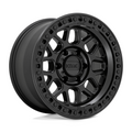 KMC GRS 17x9 Satin Black Wheel with 5x127 Bolt Pattern and +18 Offset