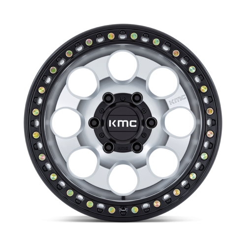 KMC KM550 RIOT SBL 17x9 Satin Black Lip Wheel with Machined Finish and -12 Offset