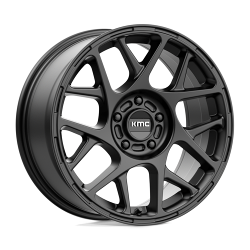 KMC KM708 Bully 17x8 Satin Black Wheel with 5x114.3 Bolt Pattern and 38mm Offset