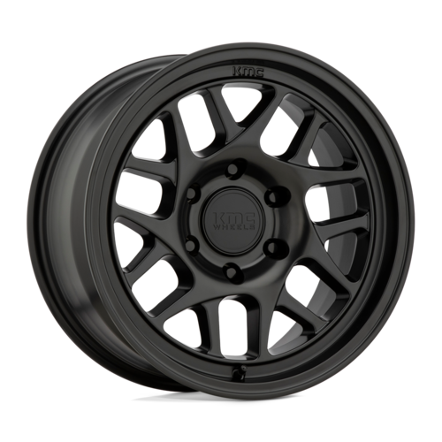 KMC KM717 Bully OL Satin Black 17x8.5 Wheel with 5x139.7 Bolt Pattern
