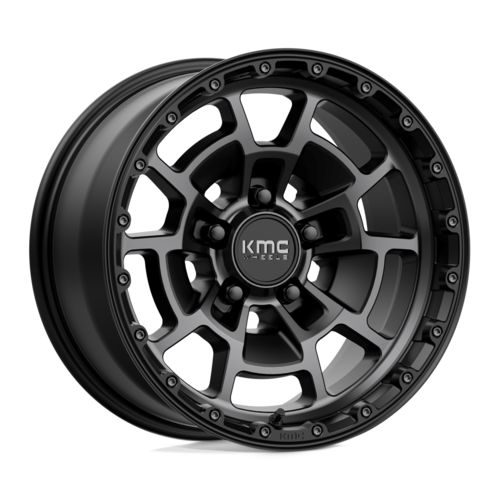 KMC KM718 Summit 17x8.5 Satin Black with Gray Tint Wheel - 5x127 Bolt Pattern, 71.50 Center Bore