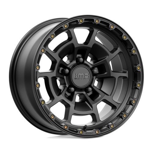 KMC KM718 Summit Satin Black 17x8.5 Inch Wheel for 5x150 Bolt Pattern