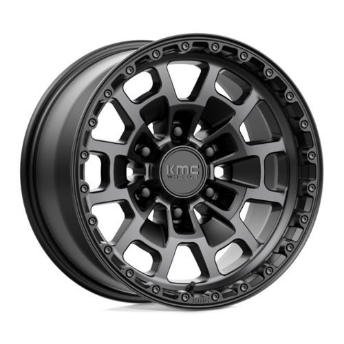 KMC KM718 Summit 17x8.5 Satin Black with Gray Tint Off-Road Wheel