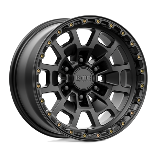 KMC KM718 Summit 17x8.5 Satin Black Alloy Wheel with 6x139.7 Bolt Pattern