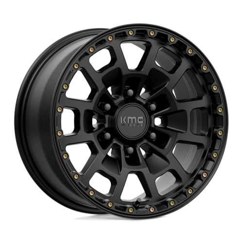 KMC KM718 Summit 17x8.5 Satin Black Off-Road Wheel with 6x135 Bolt Pattern