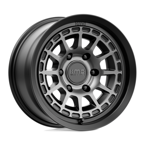 KMC KM719 Canyon 16x8 Satin Black with Gray Tint Wheel for 6x139.7 Bolt Pattern