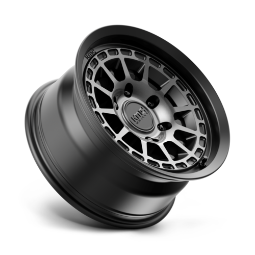 KMC KM719 Canyon 17x8 Satin Black with Gray Tint Alloy Wheel - 6x139.7 Bolt Pattern, 20mm Offset
