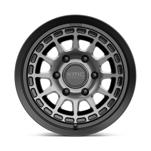 KMC KM719 Canyon 17x8 Satin Black with Gray Tint Alloy Wheel - 6x139.7 Bolt Pattern, 20mm Offset