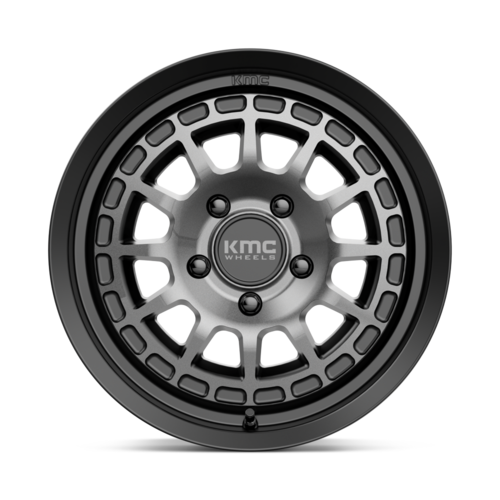 KMC KM719 Canyon 17x8 Satin Black Wheel with Gray Tint, 5x114.3 Bolt Pattern, 35mm Offset