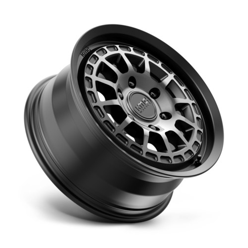 KMC KM719 Canyon Satin Black with Gray Tint 17x8 Wheel with 6x139.7 Bolt Pattern and 35mm Offset