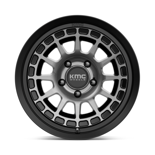 KMC KM719 Canyon 17x8.5 Satin Black with Gray Tint Wheel for 5x127 Bolt Pattern