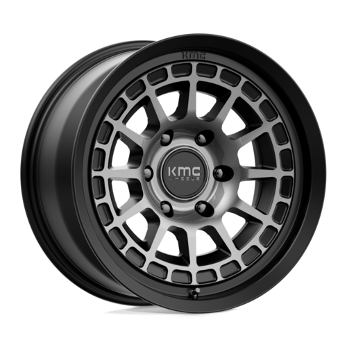 KMC KM719 Canyon 17x8.5 Satin Black with Gray Tint Wheel for 6x139.7 Bolt Pattern