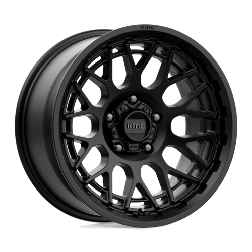 KMC KM722 Technic 18x9 Satin Black Wheel with 6x139.7 Bolt Pattern and 0 Offset