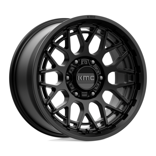 KMC KM722 Technic 17x8.5 Satin Black Wheel with 6x139.7 Bolt Pattern and 18mm Offset