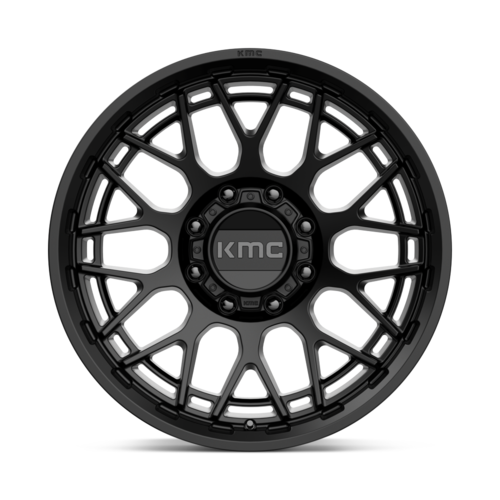 KMC KM722 Technic Satin Black 20x9 Inch Wheel with 8x165.1 Bolt Pattern and 125.10mm Center Bore