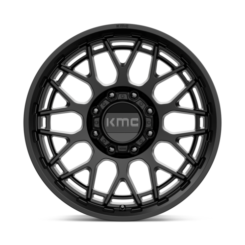 KMC KM722 Technic 20x9 Satin Black Wheel with 8x165.1 Bolt Pattern and 18mm Offset