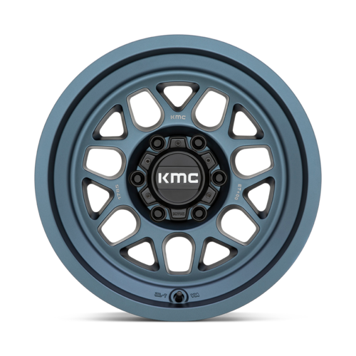 KMC KM725 TERRA 17x9 Metal Blue Off-Road Wheel with 5x127 Bolt Pattern and -38 Offset