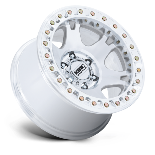 KMC KM238 VI Beadlock 17x9 inch Wheels with Machined Finish, 6x139.7 Bolt Pattern, -12 Offset