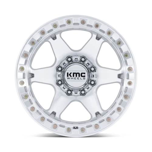 KMC KM238 VI Beadlock 20x10 Inch Wheel with Machined Finish and -48 Offset