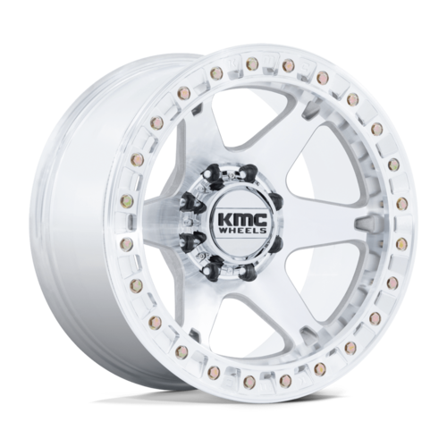 KMC KM238 VI Beadlock 20x10 inch Wheel with Machined Finish, 8x165.1 Bolt Pattern, -48 Offset, 125.10 Center Bore