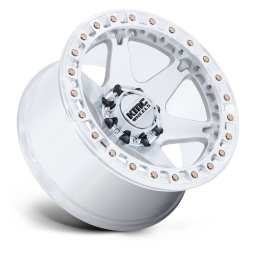 KMC KM238 VI Beadlock 20x10 inch Wheel with Machined Finish, 8x165.1 Bolt Pattern, -48 Offset, 125.10 Center Bore