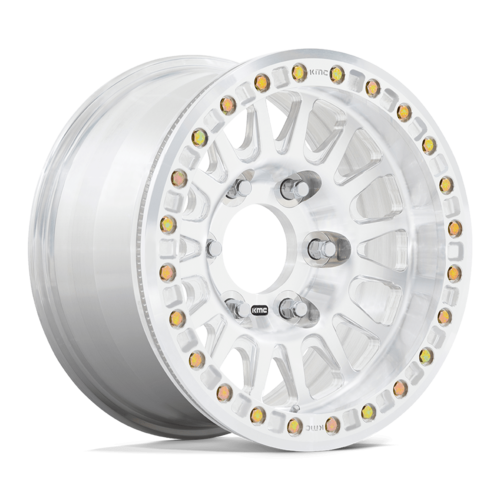 KMC Impact Forged Beadlock 18x9 Wheel with Raw Machined Finish and 6x165.1 Bolt Pattern