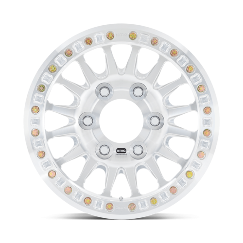 KMC Impact Forged Beadlock 18x9 Wheel with Raw Machined Finish and 6x165.1 Bolt Pattern