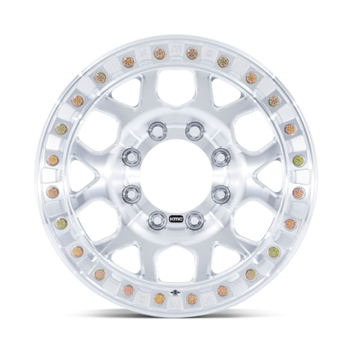 KMC KM450 Mesa Forged Beadlock Wheel 17x9 -12 Offset, 8x165.1 Bolt Pattern, Raw Machined Finish