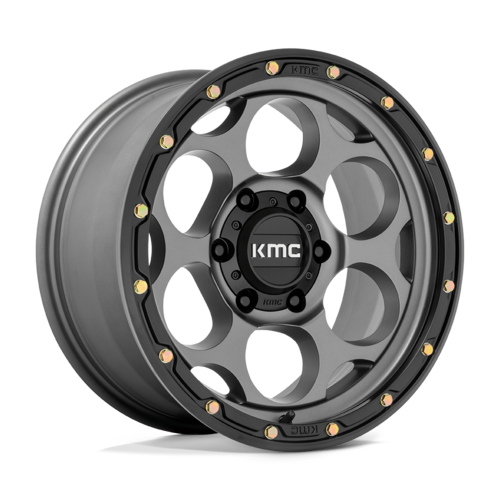 KMC KM541 Dirty Harry 17x9 Satin Gray with Black Lip Off-Road Wheel - 6x139.7 Bolt Pattern, -12mm Offset