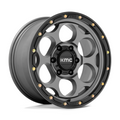 KMC KM541 Dirty Harry 17x8.5 Satin Gray with Black Lip Wheel with 6x139.7 Bolt Pattern and 0mm Offset