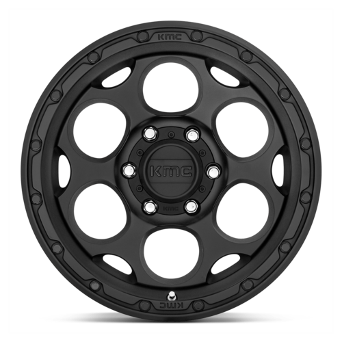 KMC KM541 Dirty Harry 17x8.5 Inch Textured Black Wheel with 5x127 Bolt Pattern and 71.50mm Center Bore