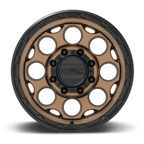 KMC KM541 Dirty Harry 17x8.5 Matte Bronze with Black Lip Wheel with 8x165.1 Bolt Pattern