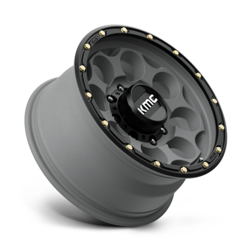 KMC KM541 Dirty Harry 17x8.5 Satin Gray with Black Lip Wheel for 8x170 Bolt Pattern