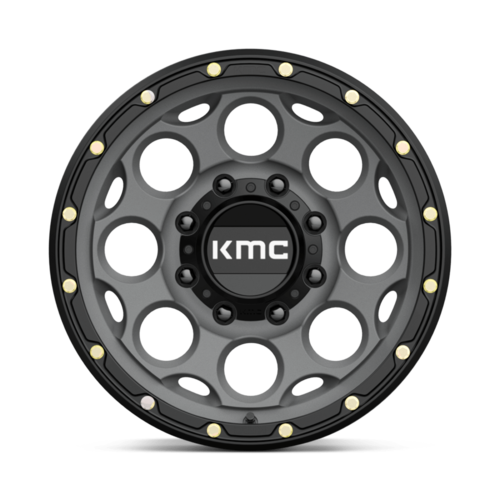 KMC KM541 Dirty Harry 17x8.5 Satin Gray with Black Lip Wheel for 8x170 Bolt Pattern
