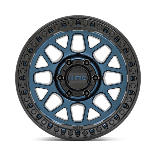 KMC KM549 GRS 18x9 Midnight Blue with Gloss Black Lip Wheel with 6x139.7 Bolt Pattern and -12 Offset