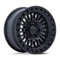 KMC KM554 AZTEC 17x8.5 Matte Black with Gloss Black Lip Wheel - 5x127 Bolt Pattern, +0 Offset, 71.50 Center Bore