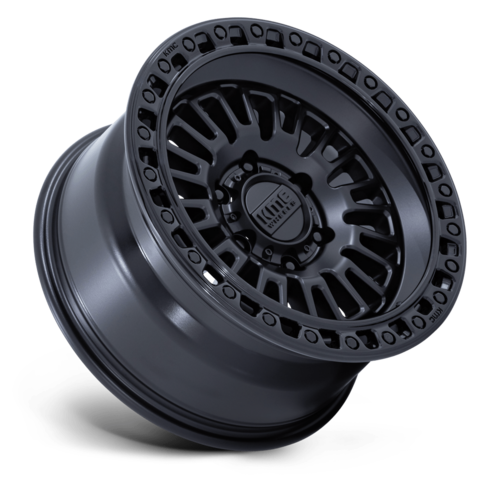 KMC KM554 AZTEC 17x8.5 Matte Black with Gloss Black Lip Wheel for 6x135 Bolt Pattern