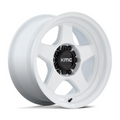 KMC KM728 LOBO 17x8.5 Inch Gloss White Alloy Wheel with -10 Offset and 6x139.7 Bolt Pattern