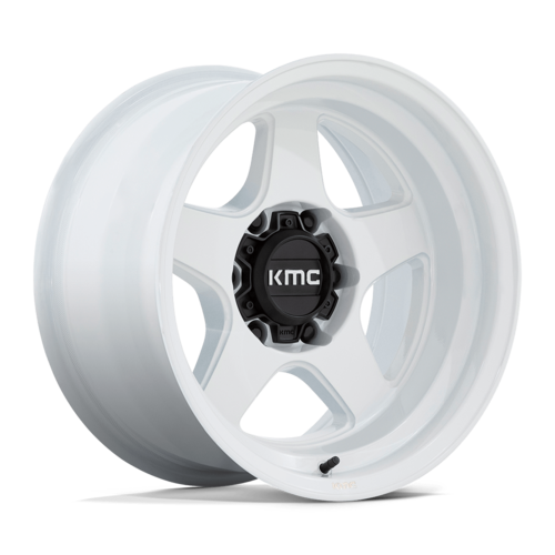 KMC KM728 LOBO 17x9 Gloss White Wheel with 5x127 Bolt Pattern and -38 Offset