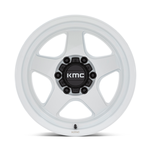 KMC KM728 LOBO 17x9 Gloss White Wheel with 5x127 Bolt Pattern and -38 Offset