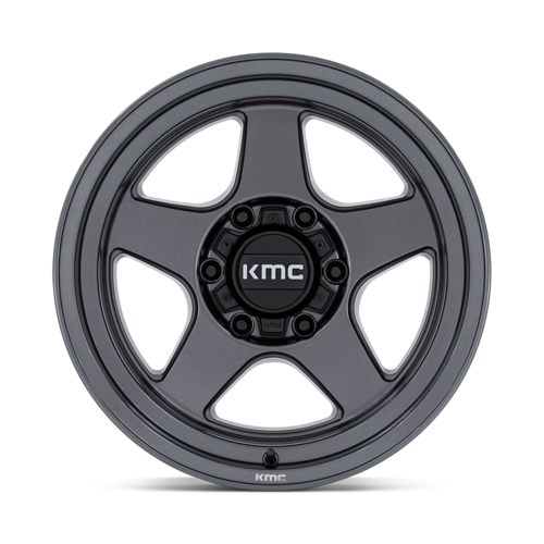 KMC KM728 LOBO 17x8.5 Matte Anthracite Wheel with 6x114.3 Bolt Pattern and +18 Offset