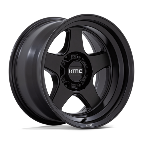 KMC KM728 LOBO 17x8.5 Matte Black Wheel with 6x114.3 Bolt Pattern and +18 Offset