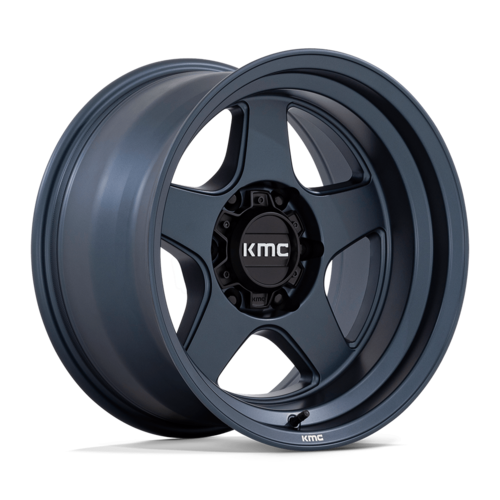 KMC KM728 LOBO 17x9 Metallic Blue Wheel with -38 Offset and 6x139.7 Bolt Pattern