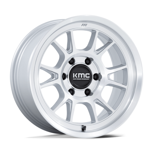 KMC KM729 RANGE 17x8.5 Inch Alloy Wheel with Gloss Silver Machined Face and -10 Offset