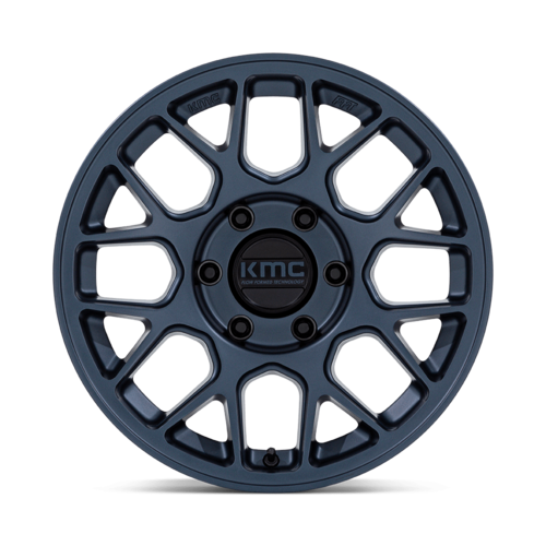 KMC Hatchet 17x8.5 Inch Alloy Wheel in Metallic Blue with 5x127 Bolt Pattern and +25 Offset