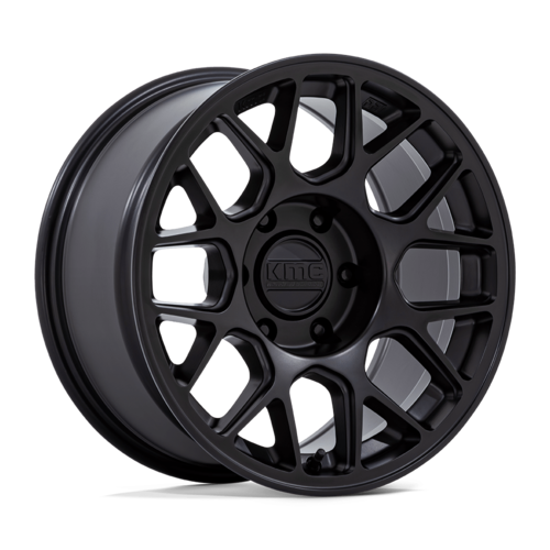 KMC Hatchet 17x8.5 Matte Black Alloy Wheel with 6x114.3 Bolt Pattern and +25 Offset