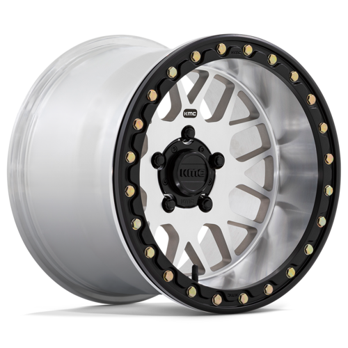 KMC Powersports KS235 Grenade UTV Beadlock 14x7 Wheel with Machined Finish