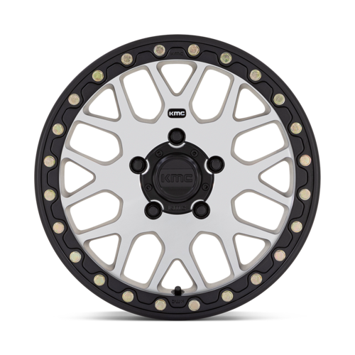 KMC Powersports KS235 Grenade UTV Beadlock Wheel 15x6 with Machined Finish and 5x114.3 Bolt Pattern